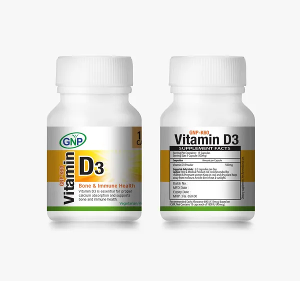 GNP Vitamin D3 Health Supplement - (15 Capsule)